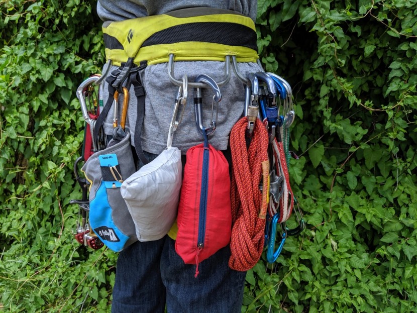 wind breaker jacket - lighter than most other pieces hanging off your harness, why not...