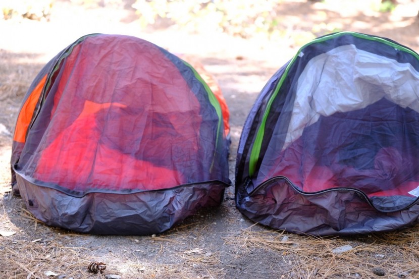 bivy sack - a clamshell opening and mesh bug screen allow for ample ventilation...