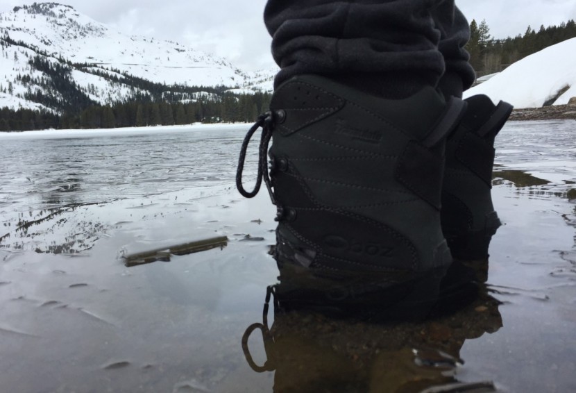 oboz bridger 10" insulated - there was a thin skin of ice on the lake when we stood in it for 10...