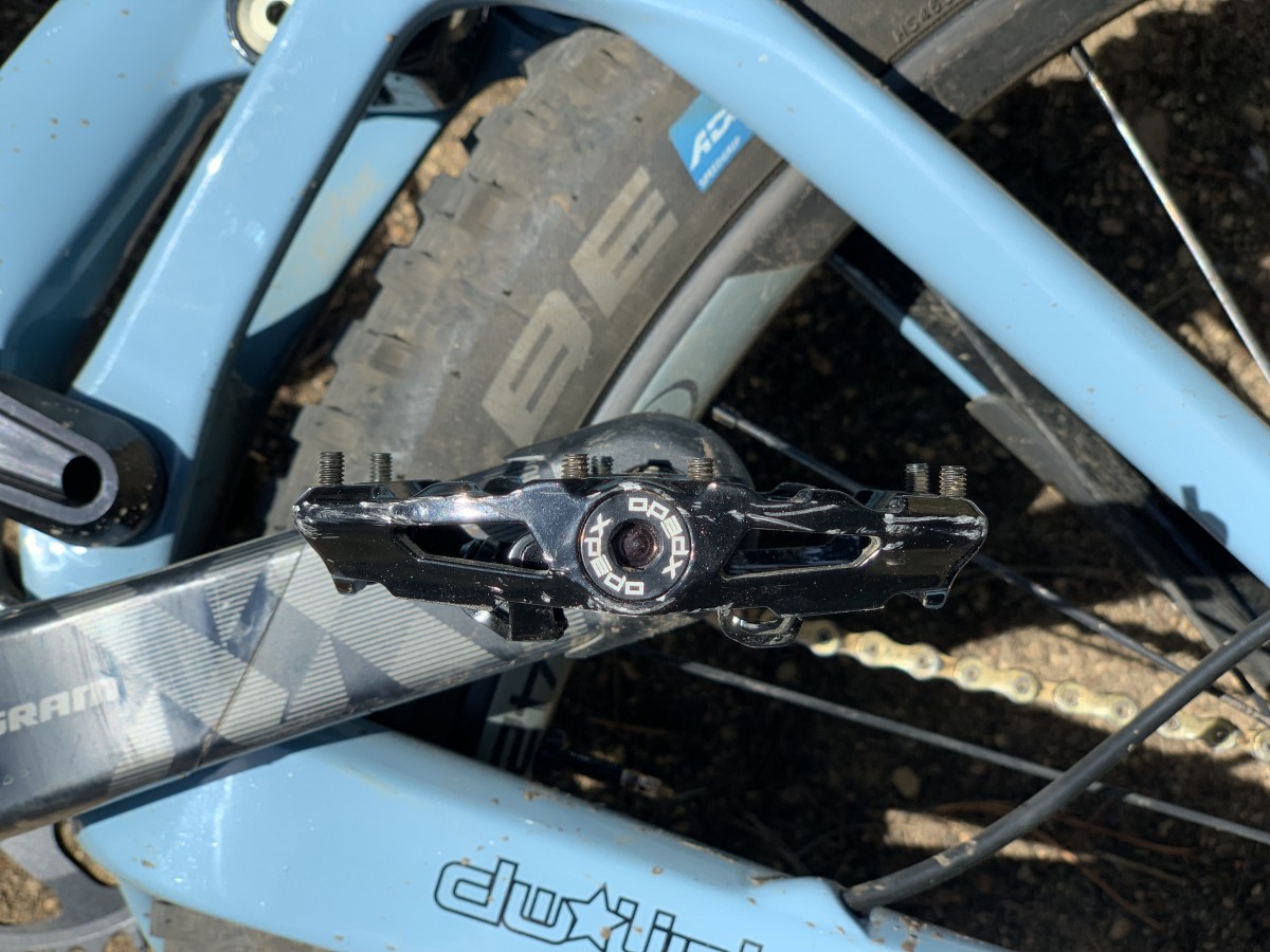 Xpedo Ambix Review (the center pins in the Ambix connect well in the midfoot and the length of the pedal helps it span the clipless recess...)