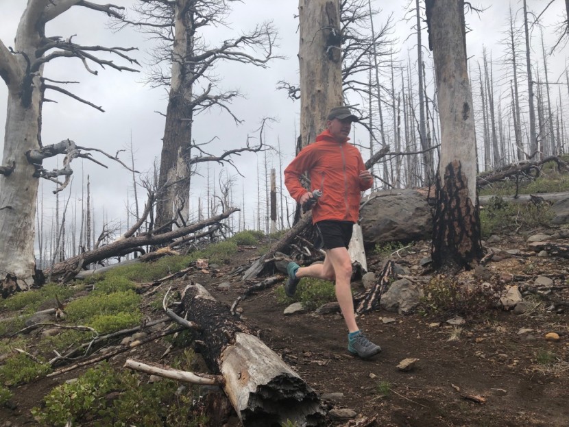 scarpa spin ultra - running through some really incredible and large burned out trees in...
