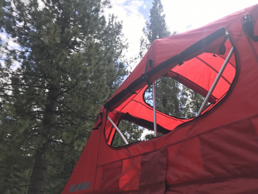 yakima skyrise medium - the skyrise side window awnings are on the rainfly, so with the...