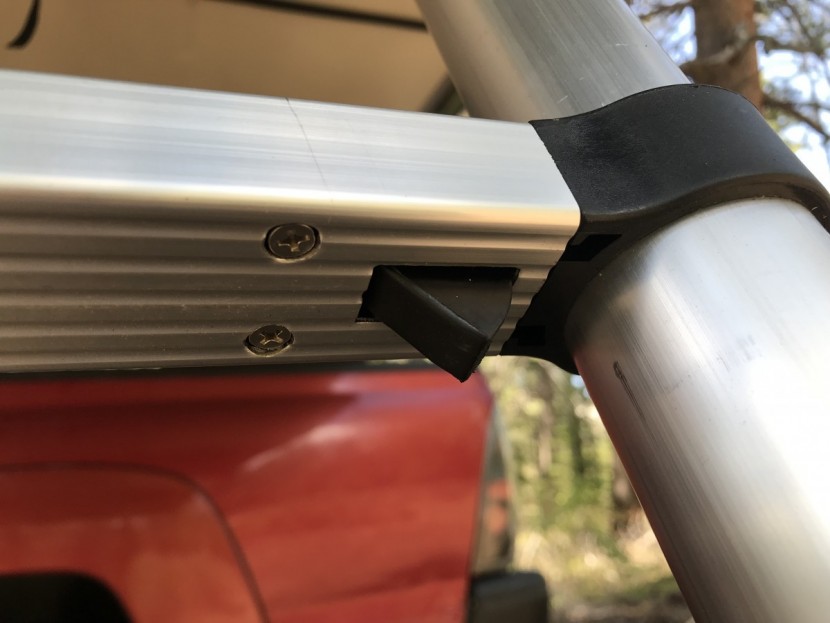 thule tepui autana 3 - the tepui ladder has a button release system that allows each ladder...