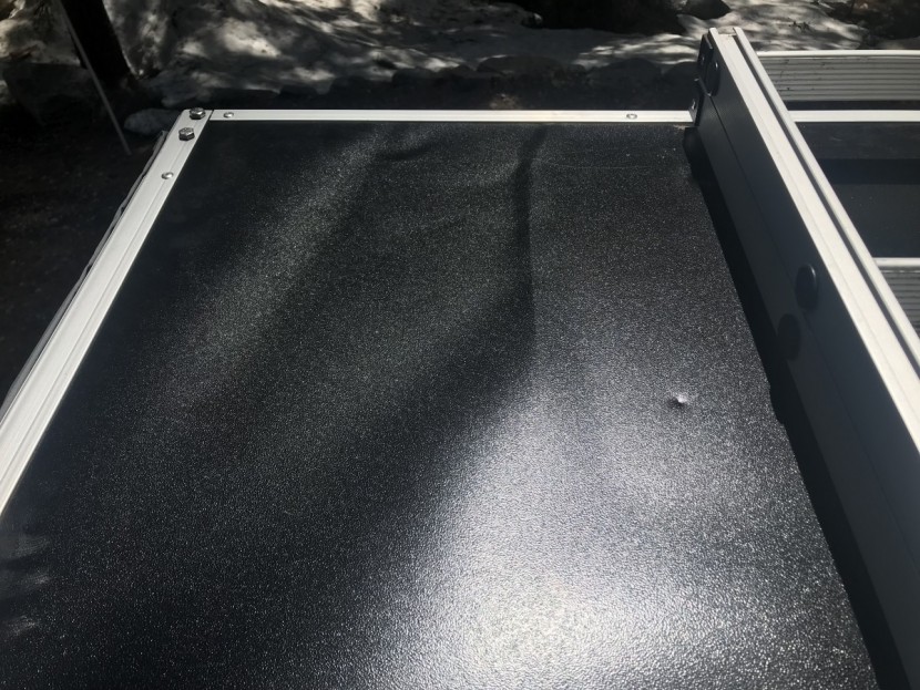 the floor on the front runner became dented and bent from normal use.