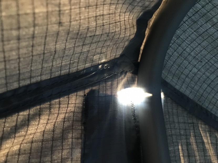 the front runner canopy tore two corners after a night of light to...