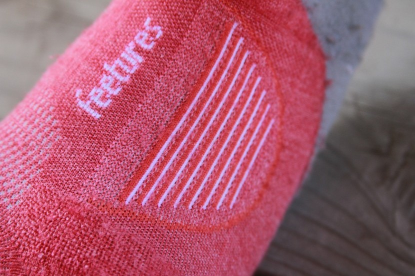 feetures merino 10 - the thinner parts of the sock (top of the foot and underneath)...