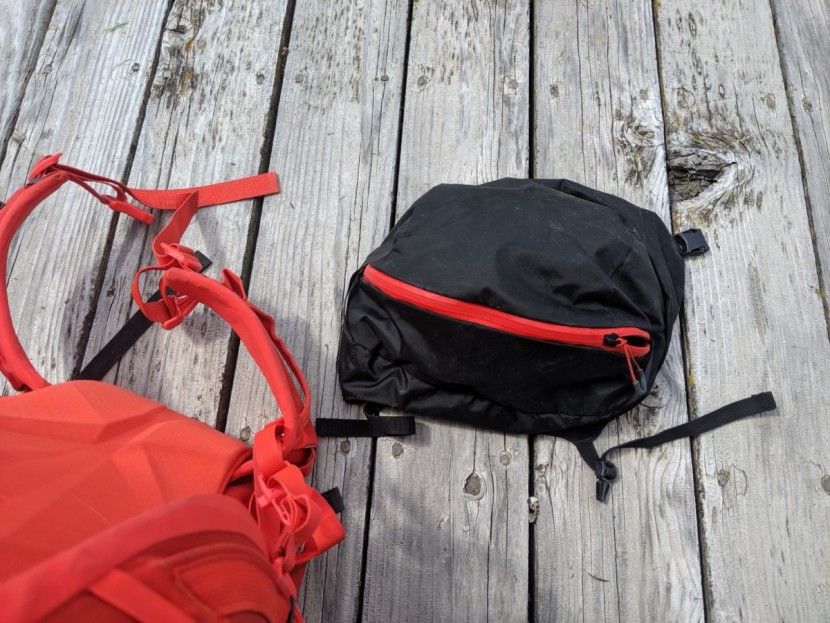 the north face phantom 38 - shown here is the removable 8l lid that easily unclips from the main...