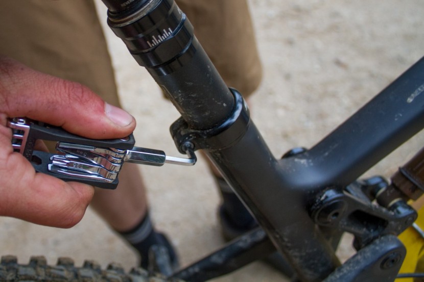topeak ninja 16+ - the 4mm l-wrench can be attached to a socket in the 8mm hex for more...