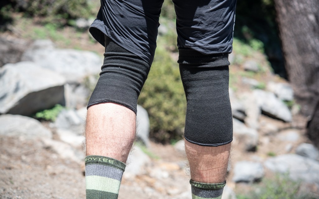troy lee designs speed knee sleeve - the knit sleeve breathes well enough.
