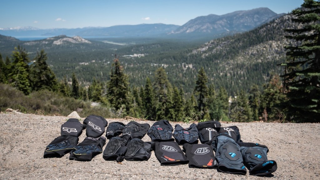 mountain bike knee pads - our test class featured multiple styles of knee pads.