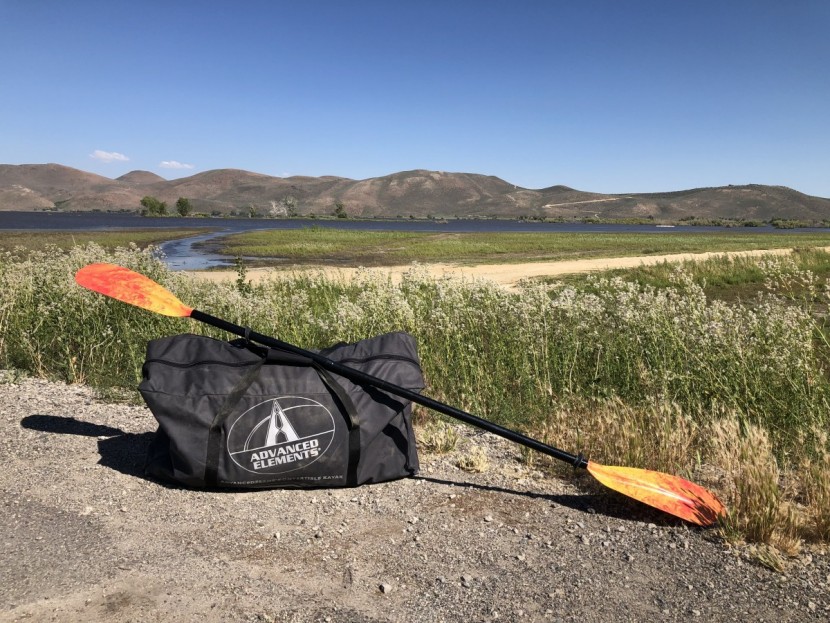 advanced elements advancedframe convertible tandem - weighing over 50 pounds, this isn't a boat you'll want to carry far.