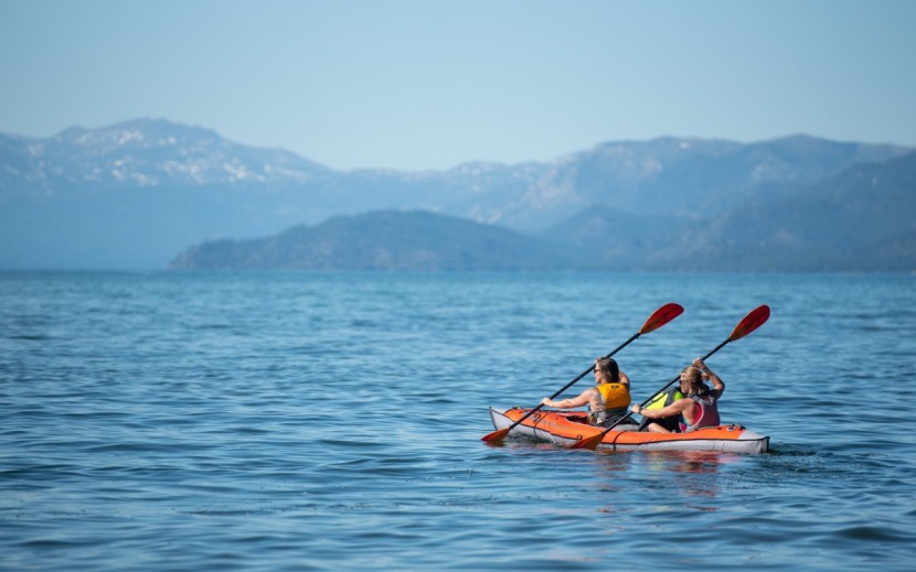 inflatable kayak - we love adventures with friends and dogs in this big tandem from...
