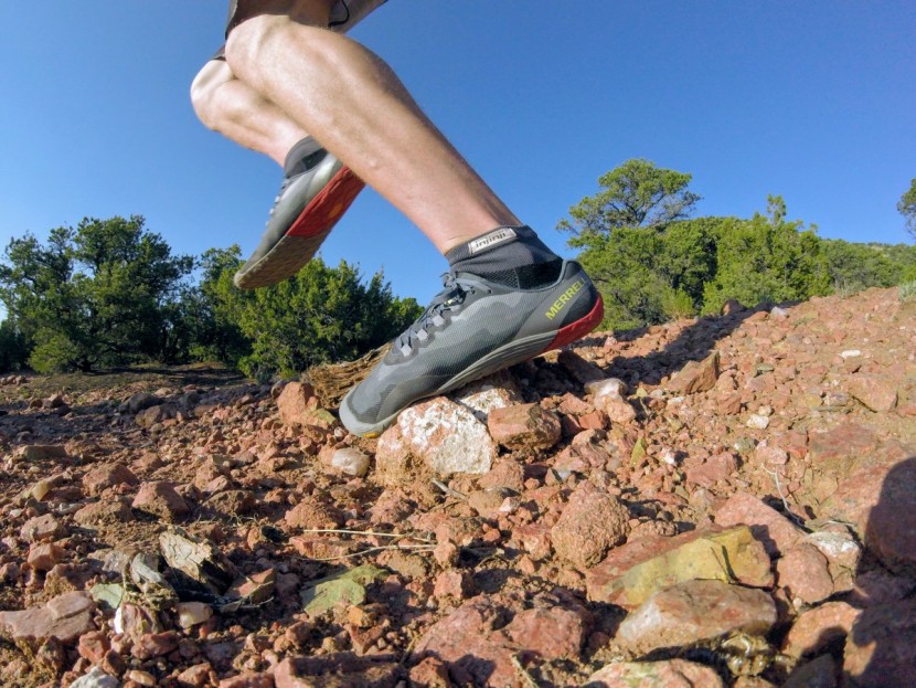 merrell vapor glove 4 - running over rocky trails was sometimes a little rough for the...