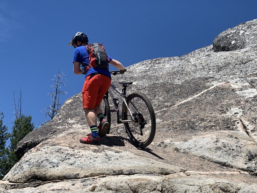 giro riddance - some hike a bike testing of the vibram's grip on rock