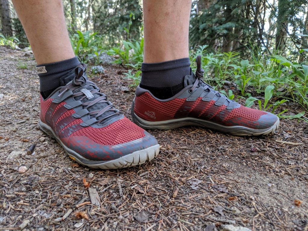 merrell trail glove 5 - a wide toe box allows toes to splay, but a higher stack height keeps...