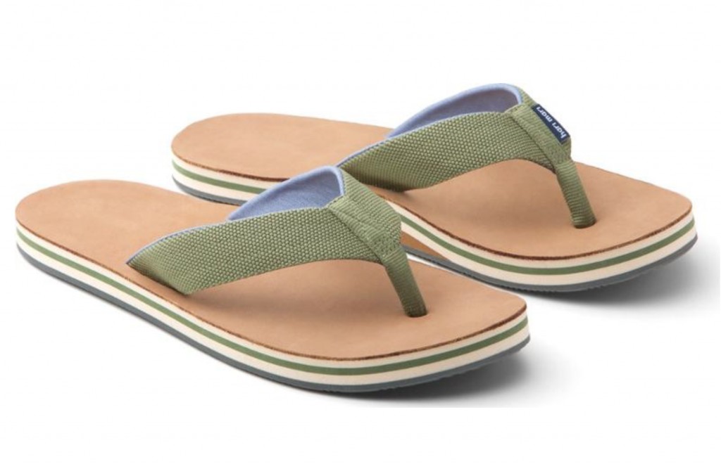 Hari Mari Green and Brown Leather Flip Flops Men main image 4