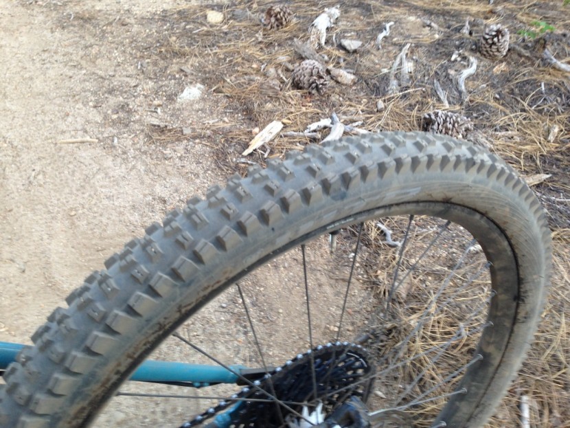 wtb trail boss 2.4 &amp; 2.6 - this tire engages quite well under pedaling loads.