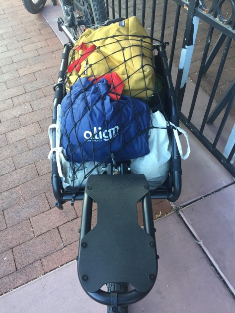 the ability to strap everything down with the elastic cargo net was...