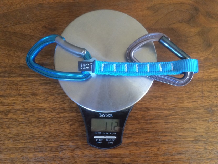 petzl djinn axess - 112 grams is the same as 4 ounces, making this oversized quickdraw...