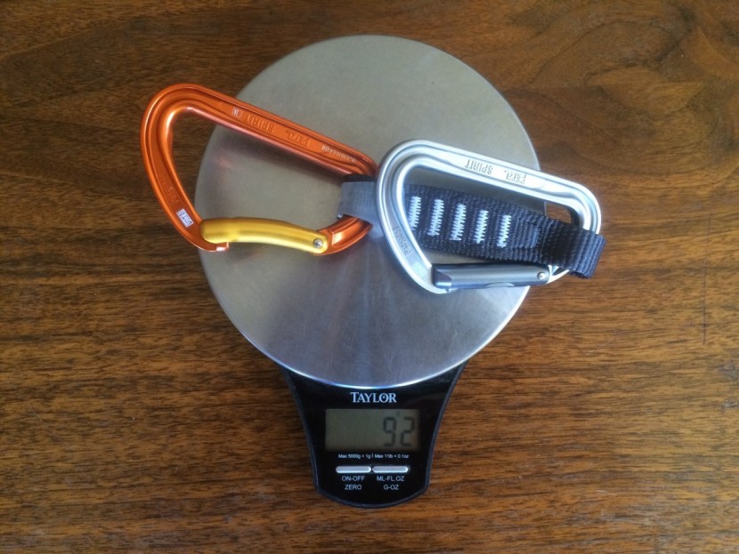 petzl spirit express - 92g for a single shorty spirit express, or 3.2 ounces for those who...