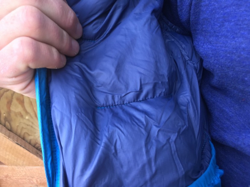 patagonia macro puff hoody - the nylon fabric is soft and comfortable, but it feels like a...