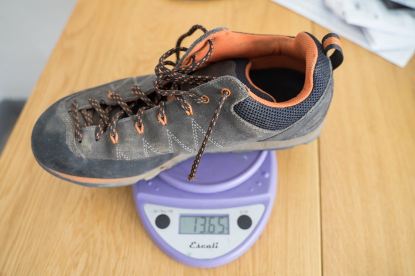 scarpa crux - heavy and supportive, these shoes are excellent for big wall...