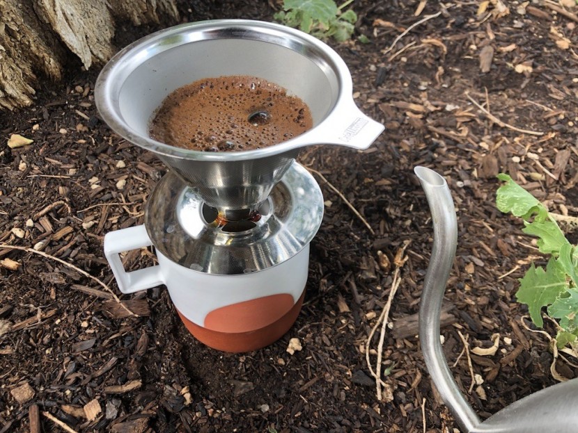 cafellissimo paperless pour over - this stainless steel cone is easy to use and produces a delightful...