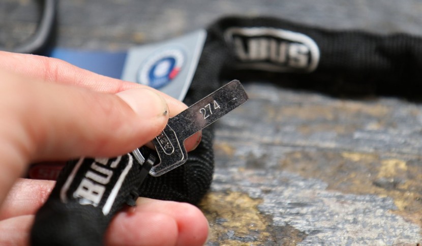 the lock comes with this little "key" announcing the three-digit...