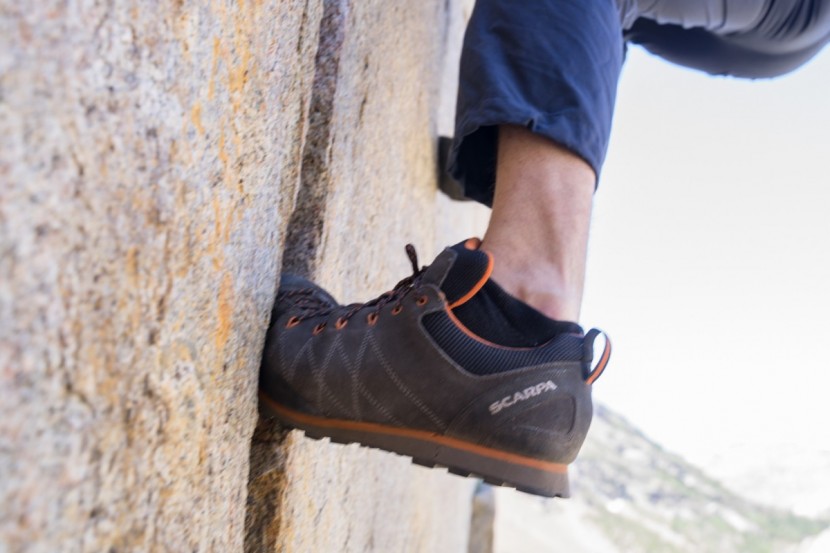 scarpa crux - these tanks are not going to fall apart from crack climbing.