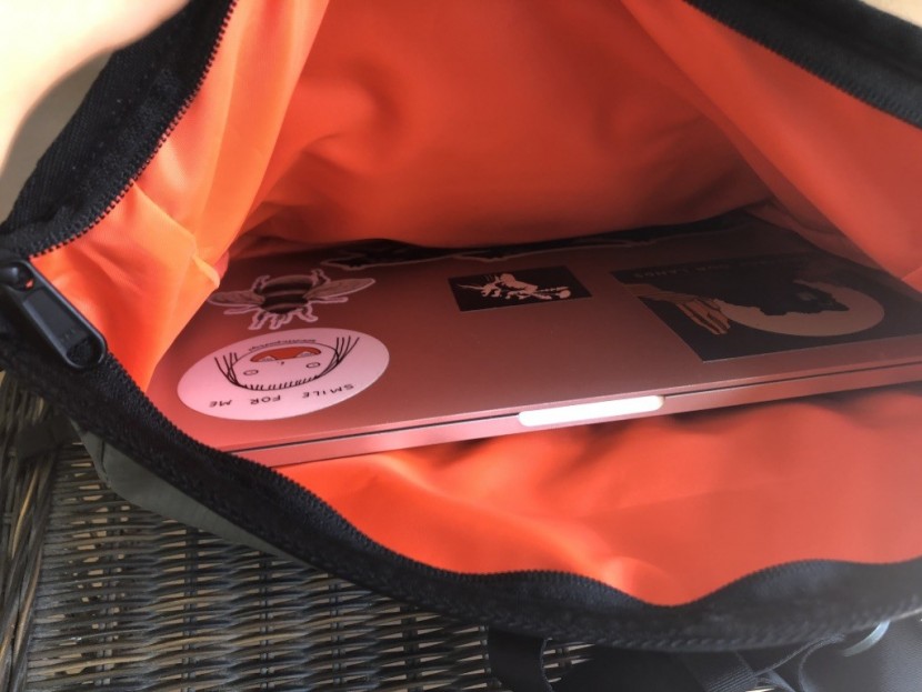 timbuk2 mission sling - we fit a 13" laptop into the mission but with no room to spare - the...