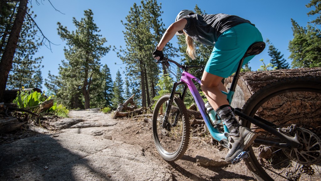 specialized stumpjumper comp carbon 27.5 12-speed for women - the stumpy climbs better than you'd expect given all that travel and...