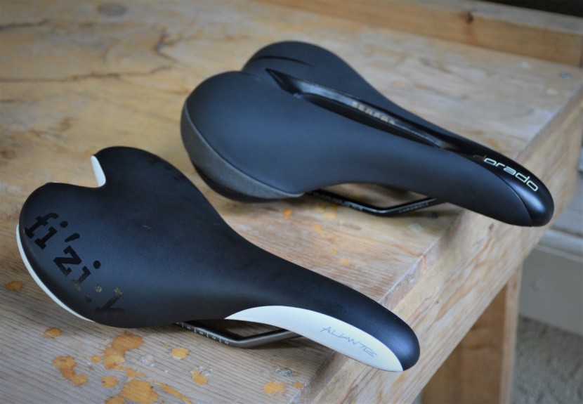 serfas dorado - the thick cushioning of the dorado (rear) is much heavier and...