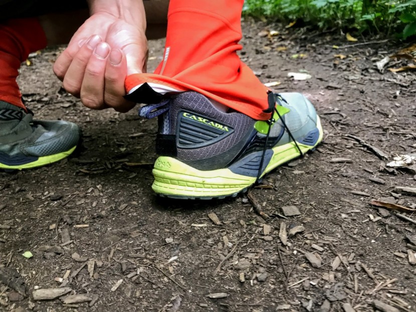 rei co-op on the trail - the heel attaches to a velcro patch that you stick to the heel of...