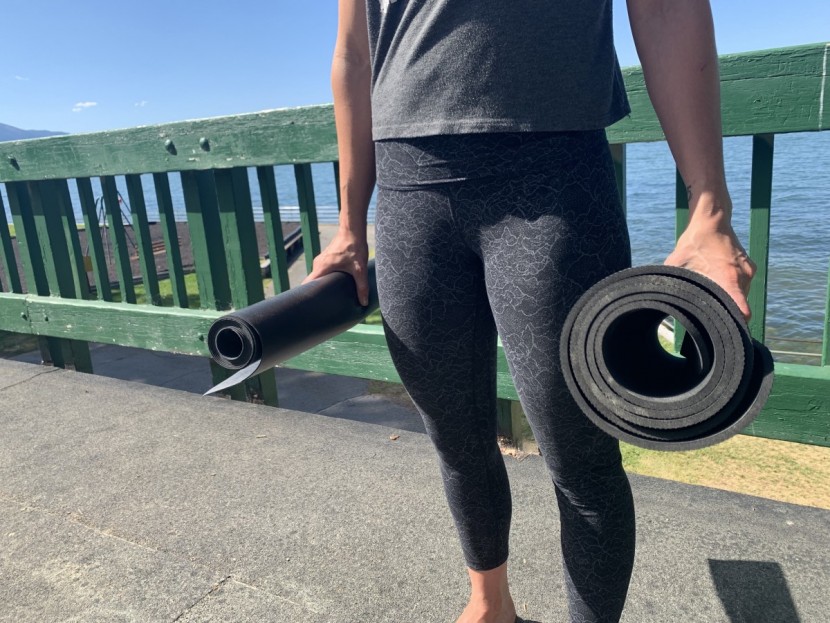 yoga mat - the bulkiness of a typical yoga mat compared to a general exercise...