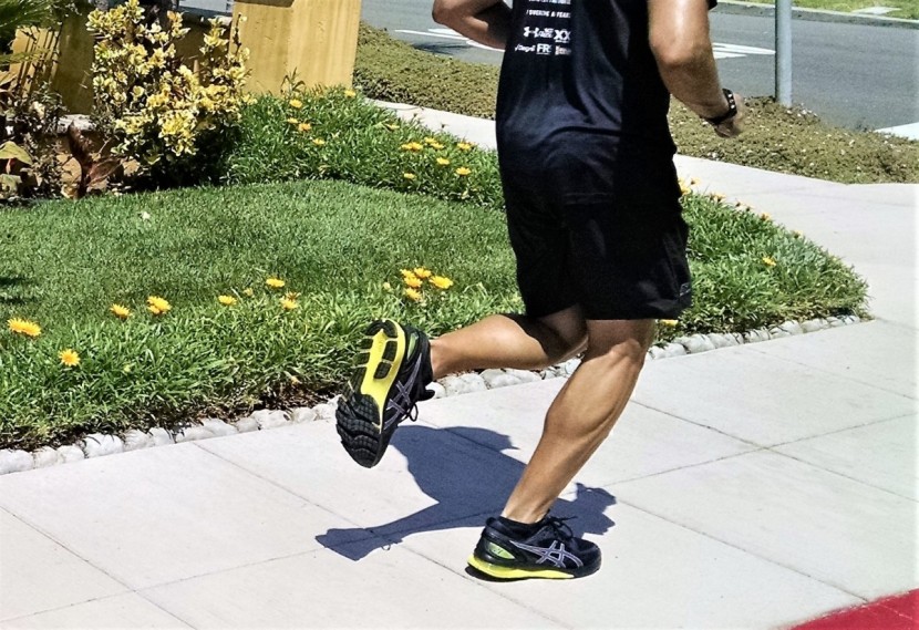 asics gel-nimbus 21 - the gel cushioning can be seen at the very back of the heel to...