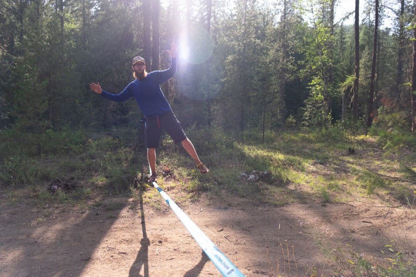 slackers wave walker - one of our testers wave walking.