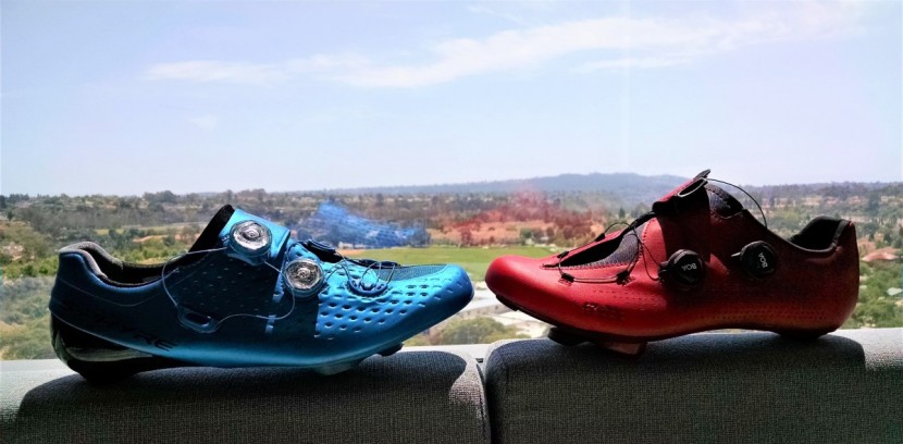 fizik r1 infinito - both the shimano s-phyre (left) and infinito r1 (right) use...