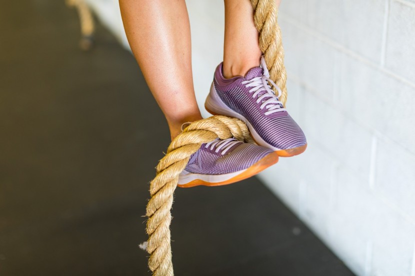 the ropepro technology helps with traction and bite on rope climbs.