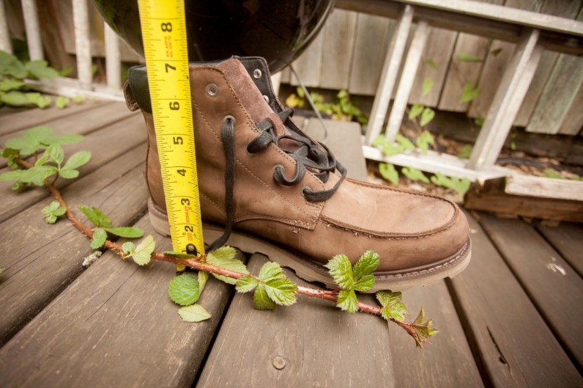 sorel madson moc toe - showing how high they could have been waterproof with higher gussets.
