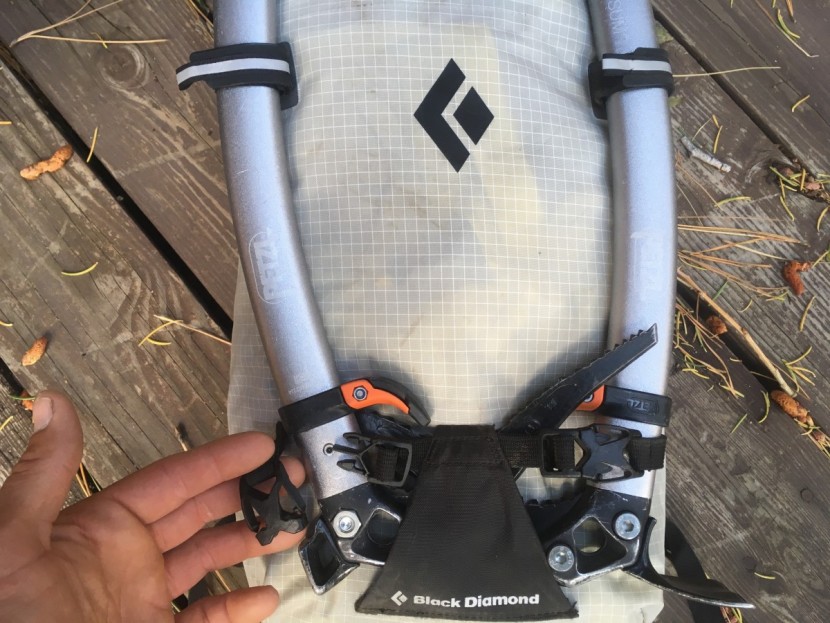 black diamond blitz 20 - the ice axe attachments feature velcro and glove-friendly buckles.