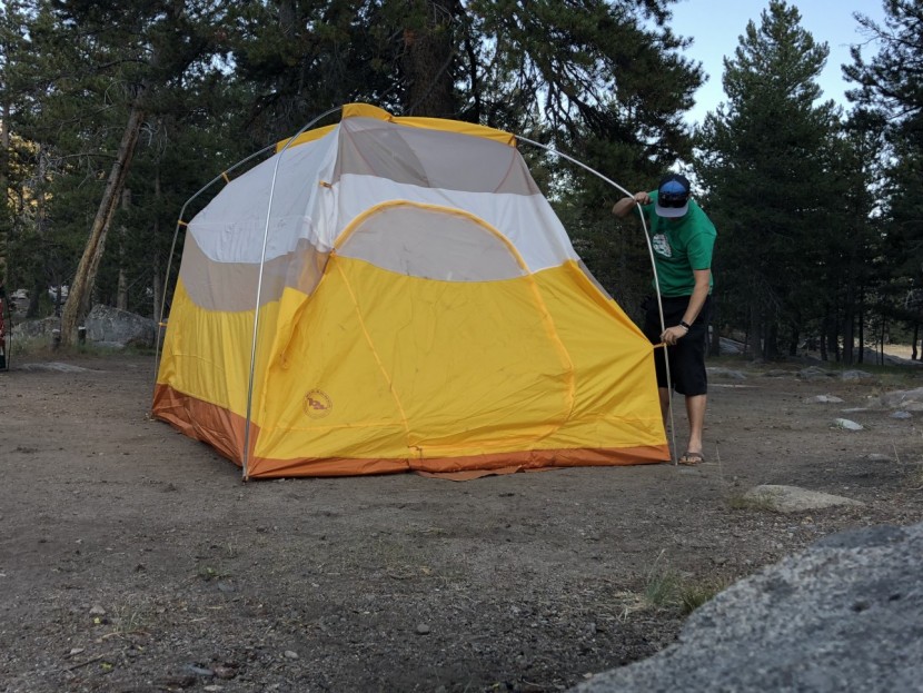 big agnes big house deluxe 6 - with a simple two-pole crisscross design, the main tent is easy to...
