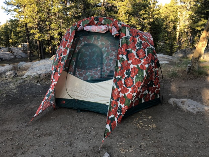 the north face homestead super dome 4 - the vestibule can be rolled up to give you numerous set-up options.