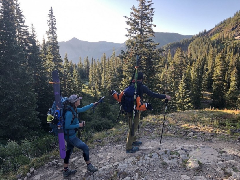 sawyer squeeze - exploring and doing weird things like finding ski descents in august...