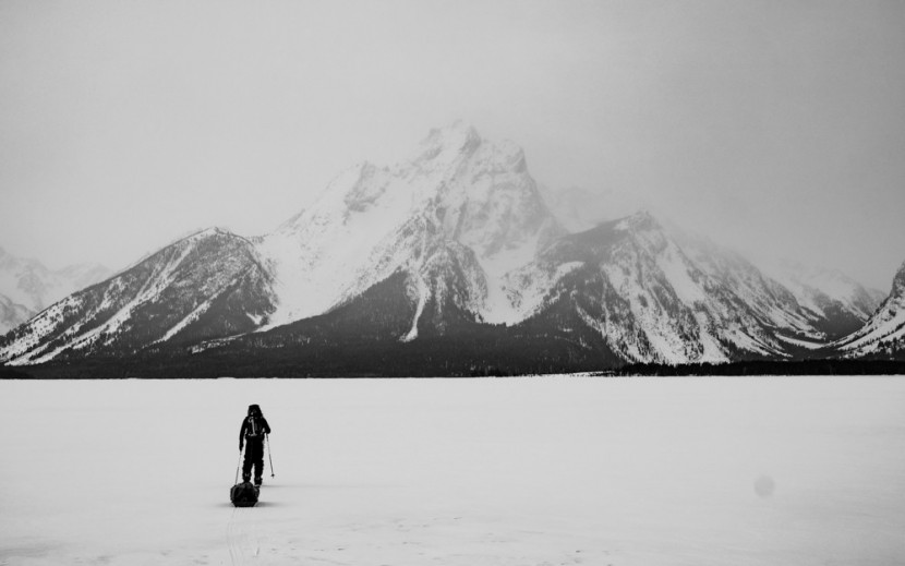 backcountry skis - for long approaches (here, to mount moran in wyoming), light weight...