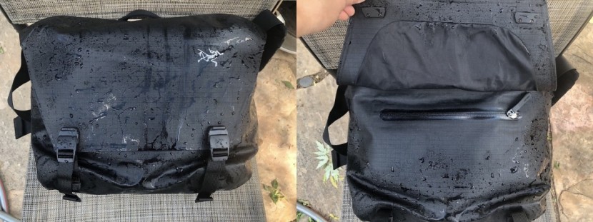 arc'teryx granville 10 - even after a full-on shower with the garden hose, water just slid...