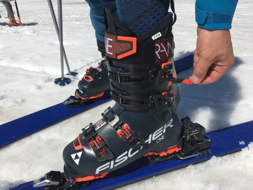 fischer ranger one 130 - the location of the walk mode release lever is interesting - as long...