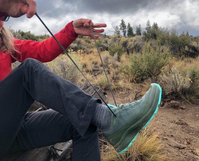 arc'teryx aerios fl gtx for women - arc'teryx, we love ya, but why the long laces?