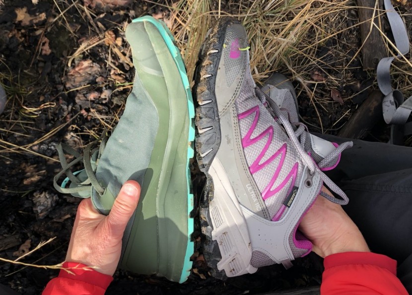arc'teryx aerios fl gtx for women - there was about a half a size difference in length, though both are...