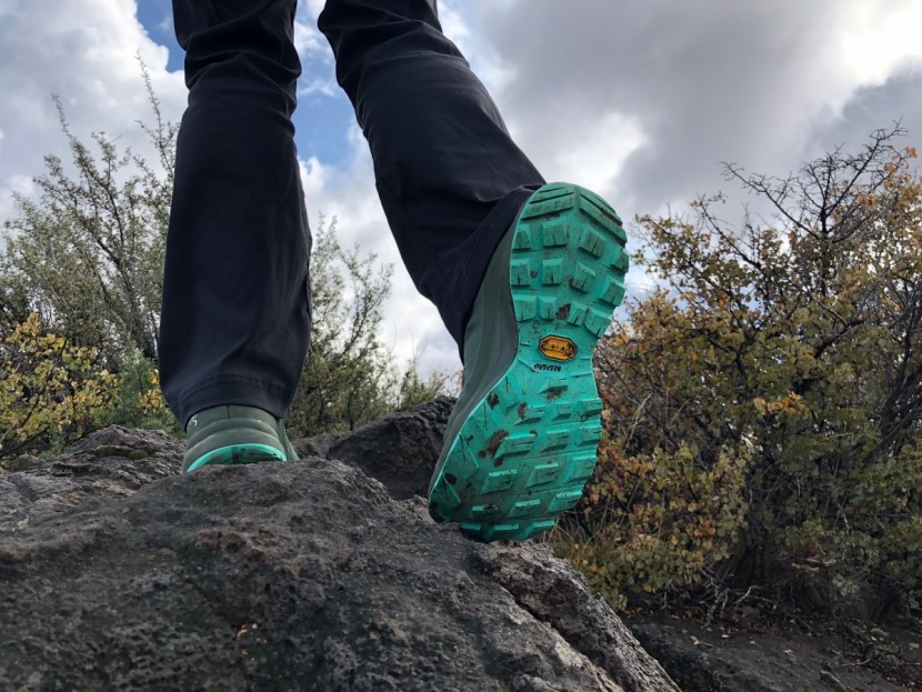 arc'teryx aerios fl gtx for women - relatively shallow lugs, but very sticky rubber made for pretty...