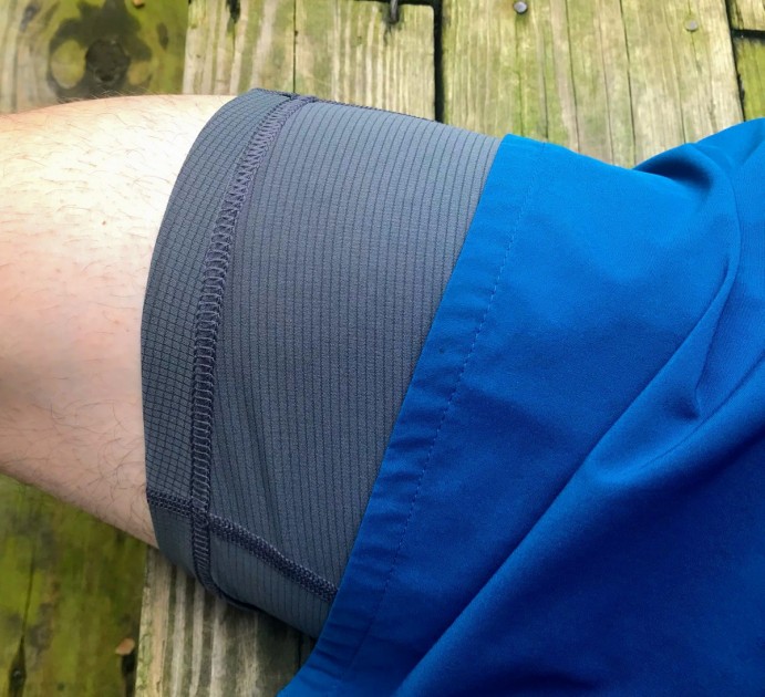 the gray interior liner is very comfortable and dries quickly.